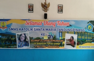 SMAS Katolik Santa Maria Rayakan HUT  di Tengah Pandemi